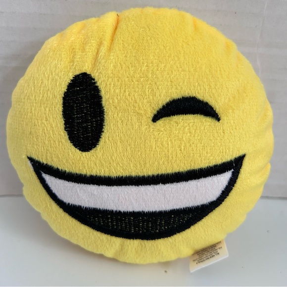 Lot of 5 EMOJI PILLOWS 5-1/2” diameter each - Picture 7 of 8